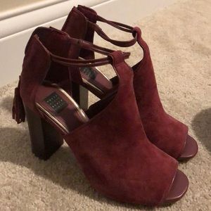 Maroon suede heels - White House Black Market